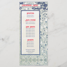 装飾的な葉フェスティバルクリスマスディナー メニュー