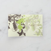 装飾的な葉/写真ありがとうカード サンキューカード (内部)