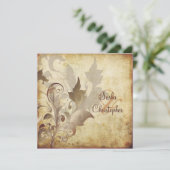 装飾的な葉/渦巻き/ヴィンテージの招待状 招待状 (スタンド正面)