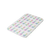 装飾的な虹のテキスト バスマット (アングル)