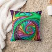 装飾的な虹の螺線形の枕 クッション (ブランケット)