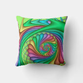 装飾的な虹の螺線形の枕 クッション (裏面)