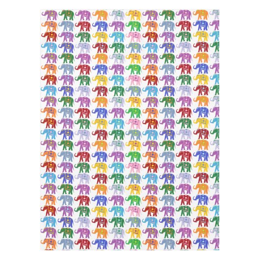 装飾的な象 テーブルクロス (正面)