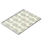 装飾的な貝パターン ノートブック (左側)