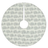 装飾的な貝パターン ブラッシュドポリエステルツリースカート (正面)