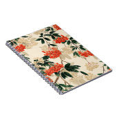 装飾的な赤と白果実デザイン ノートブック (右側)