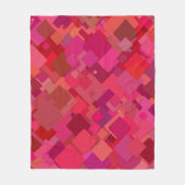 装飾的な赤 フリースブランケット (正面)