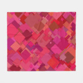 装飾的な赤 フリースブランケット (正面(横))