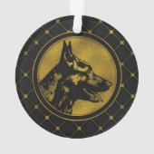 装飾的な金オランダの羊飼いのデザイン オーナメント (裏面)