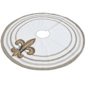 装飾的な金ゴールドの（紋章の）フラ・ダ・リのバーラップ フリース ツリースカート (アングル)