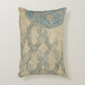 装飾的な銀製のタペストリーの生け花 アクセントクッション (正面(垂直))