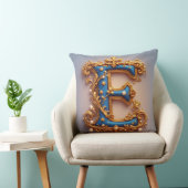 装飾的な青いアルファベットのE クッション (椅子)