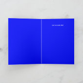 装飾的な青いメタル1枚のフォトコラージュのリタイアメント カード (内部)