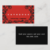 装飾的な食べ物の道具ケイタリングビジネスカード 名刺 (正面/裏面)