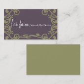 装飾的な食べ物の道具ケイタリングビジネスカード 名刺 (正面/裏面)