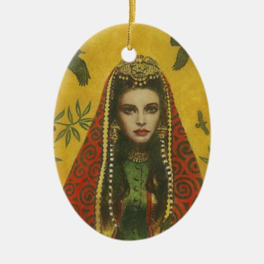 装飾的な魔法使いのオーナメント セラミックオーナメント (正面)