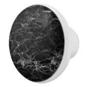 装飾的な黒の大理石テクスチャ セラミックノブ (右)