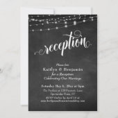 装飾的な タイポグラフィー 黒板 ライト 受付 招待状 (正面)