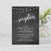 装飾的な タイポグラフィー 黒板 ライト 受付 招待状 (スタンド正面)