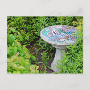 装飾的なBirdBathプリントはがき ポストカード