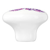 装飾的なWのイニシャル ピンクのハンドル ノブ (側面)