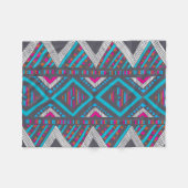 装飾的エスニック模様フリースブランケット フリースブランケット (正面(横))