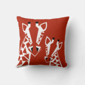 装飾的キリン野生動物愛者クッションピロー クッション (裏面)