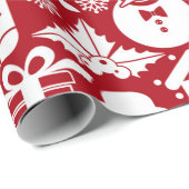 装飾的クリスマスパターン ラッピングペーパー (ロールコーナー)