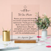 装飾的クロス牧師の鑑賞アクリル記号 アクリルサイン (ウェディング)