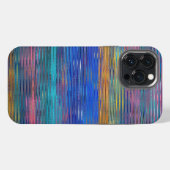 装飾的ストライプモザイク柄 iPhoneケース (裏面横)