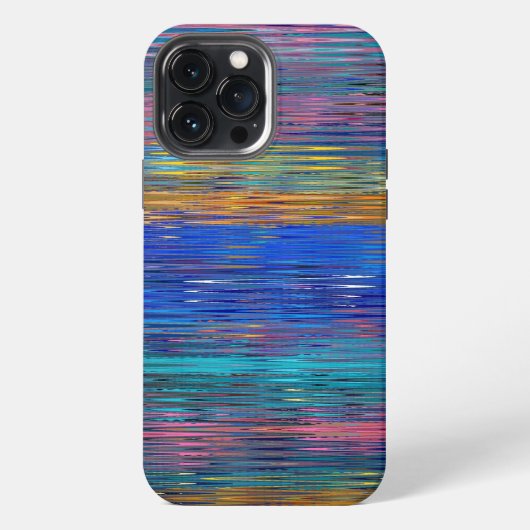 装飾的ストライプモザイク柄 iPhoneケース (裏面)