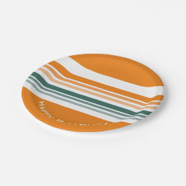 装飾的ストライプ ペーパープレート