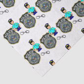 装飾的ティッシュペーパー警察女性 薄葉紙 (詳細)