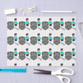 装飾的ティッシュペーパー警察女性 薄葉紙 (クラフト)