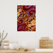 装飾的フラクタルらせん状 ポスター (キッチン)