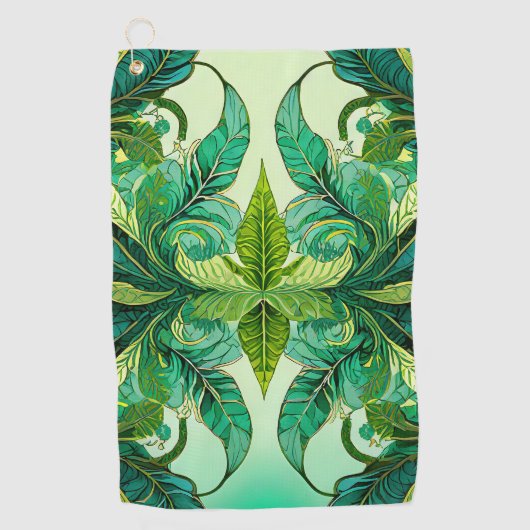 装飾的フローラ熱帯 ゴルフタオル (正面)