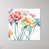 装飾的モダンスタイリッシュカーネーション キャンバスプリント (正面)