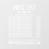 装飾的事業価格表及び情報 ウィンドウサイン (シート)