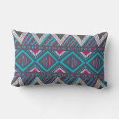 装飾的伝統的民族幾何学模様 ランバークッション (裏面)