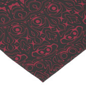 装飾的対称性を持つブルゴーニュ赤マンダラ ロングテーブルランナー (コーナー)