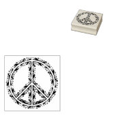 装飾的平和サイン ラバースタンプ (押印)