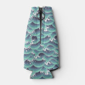 装飾的海波の背景 ボトルクーラー (裏面)