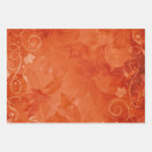 装飾的葉な紅葉と装飾 ラッピングペーパーシート (正面)