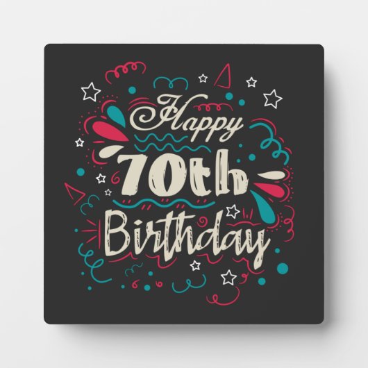装飾的70誕生日 フォトプラーク (正面)