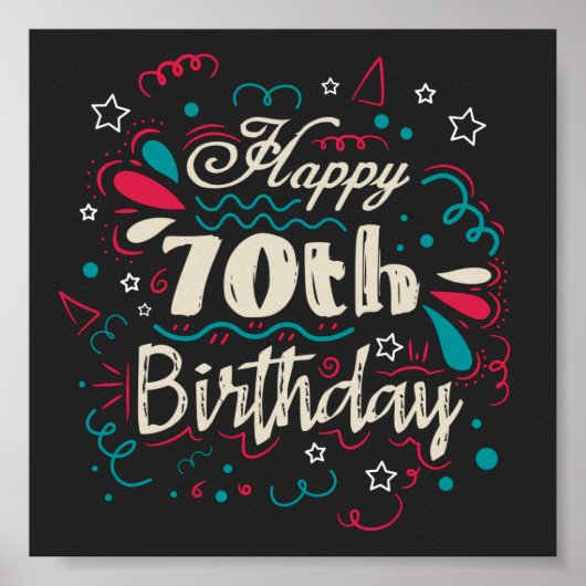 装飾的70誕生日 ポスター (正面)