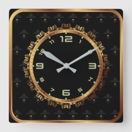 装飾的 エレガント スクエア壁時計