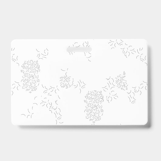 装飾的、淡い灰色 バッジ (正面)