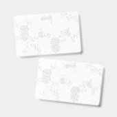 装飾的、淡い灰色 バッジ (正面＆裏面)