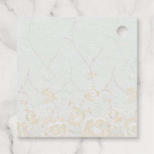 装飾真珠とレース フェイバータグ (裏面)