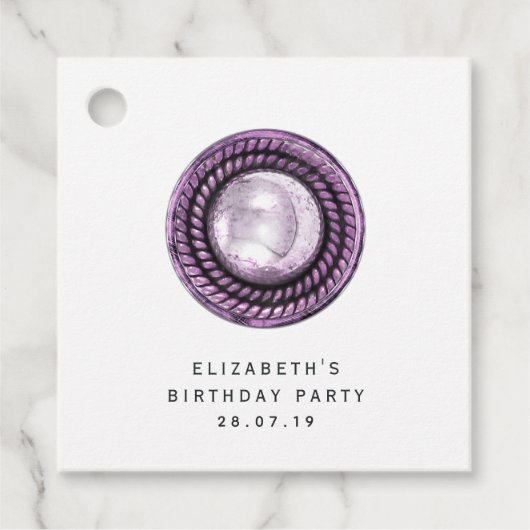 装飾真珠とレース フェイバータグ (正面)